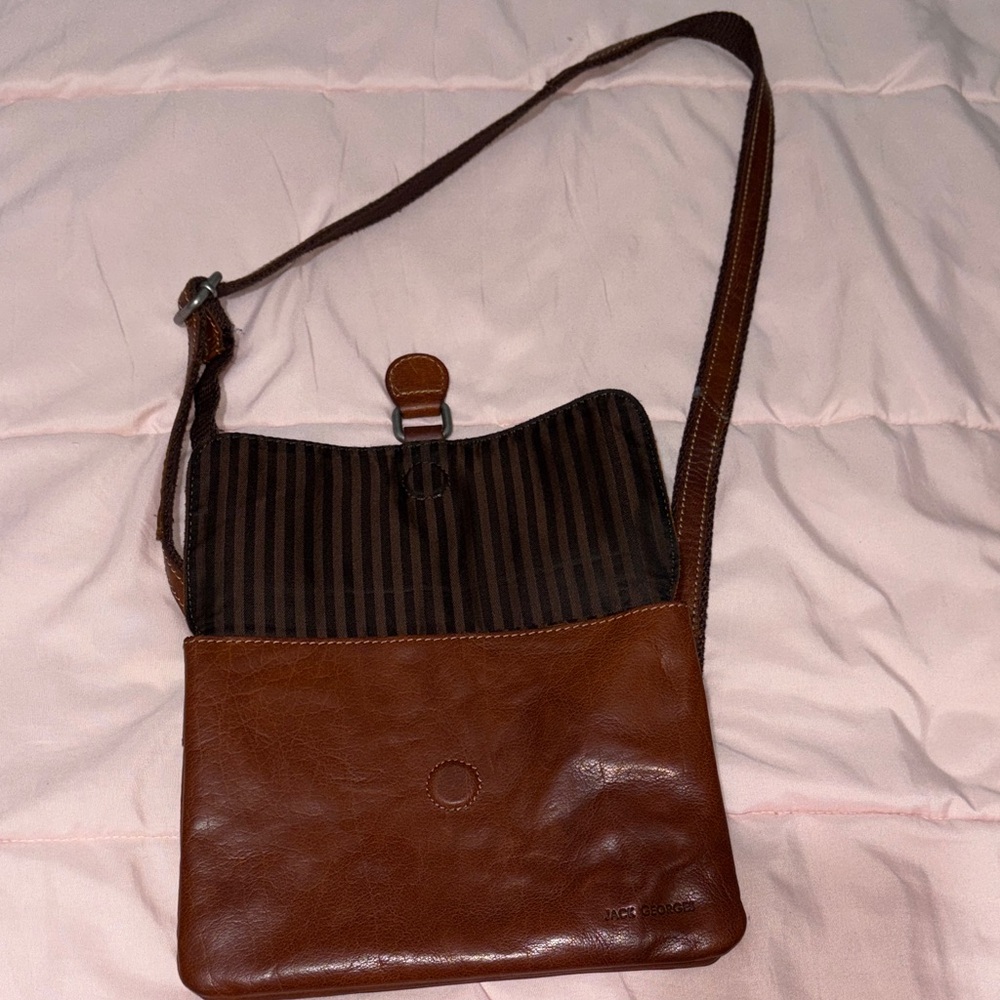 Jack Rogers Hand Stained Buffalo Leather Crossbody Bag - Picture 3 of 14